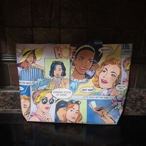 Estee Lauder Blue Polka Dot Tote